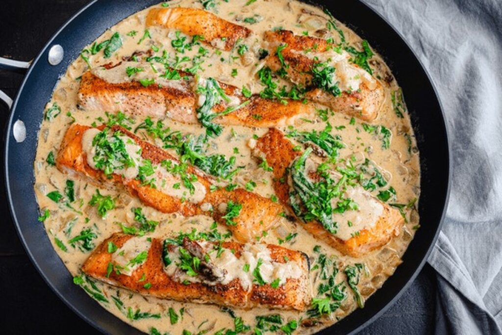 Creamy Low Carb Tuscan Salmon 1