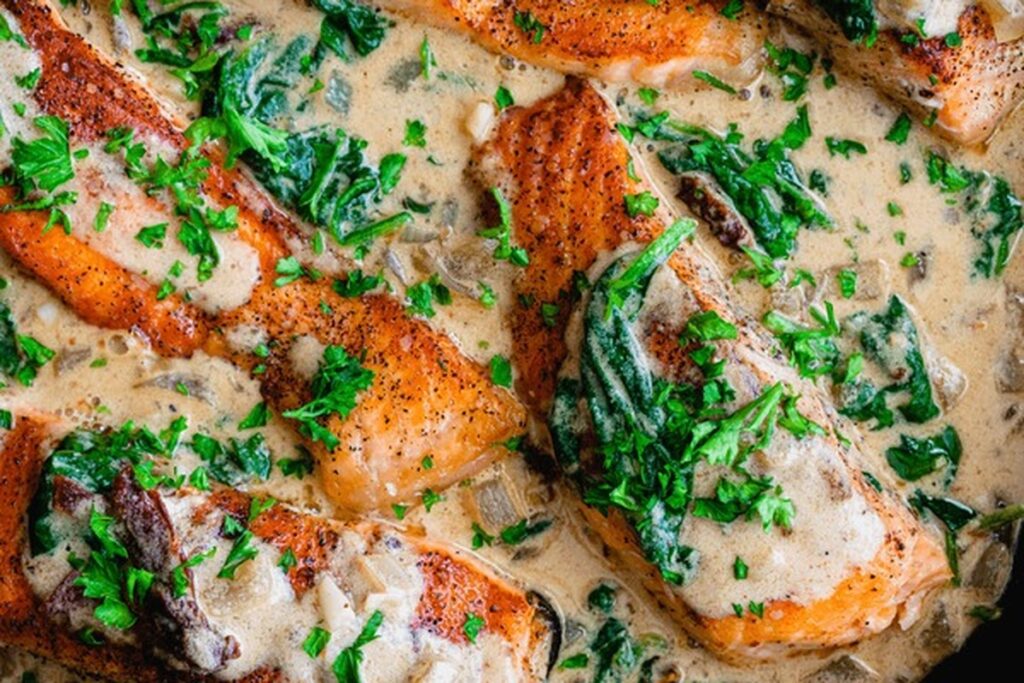 Creamy Low Carb Tuscan Salmon 2