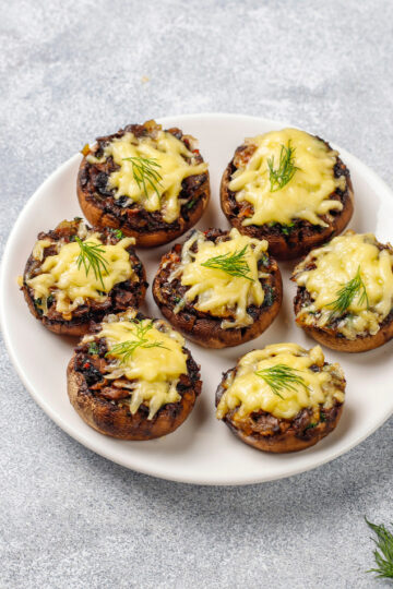 Low Carb Cheesy Stuffed Portobello Mushrooms