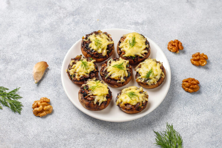 Low Carb Cheesy Stuffed Portobello Mushrooms