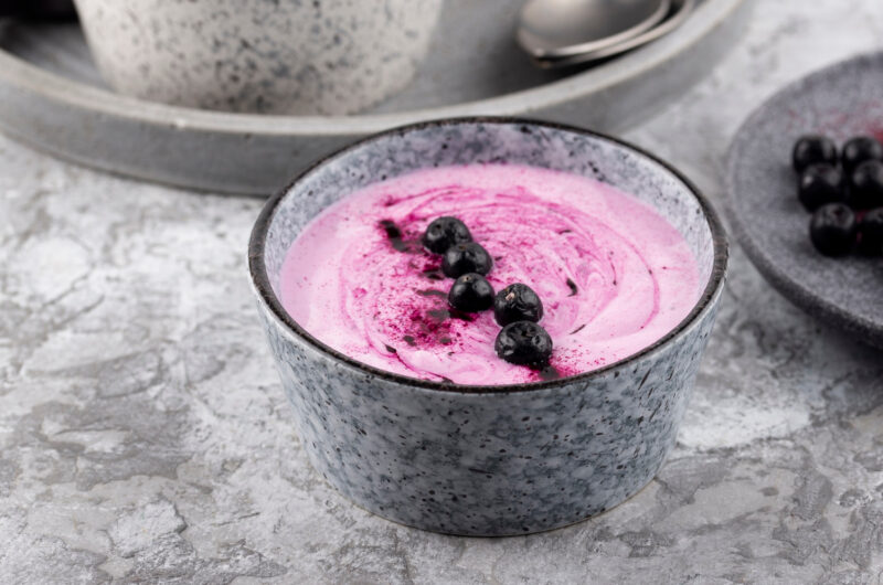 Keto Low Carb Blueberry Cheesecake Mousse