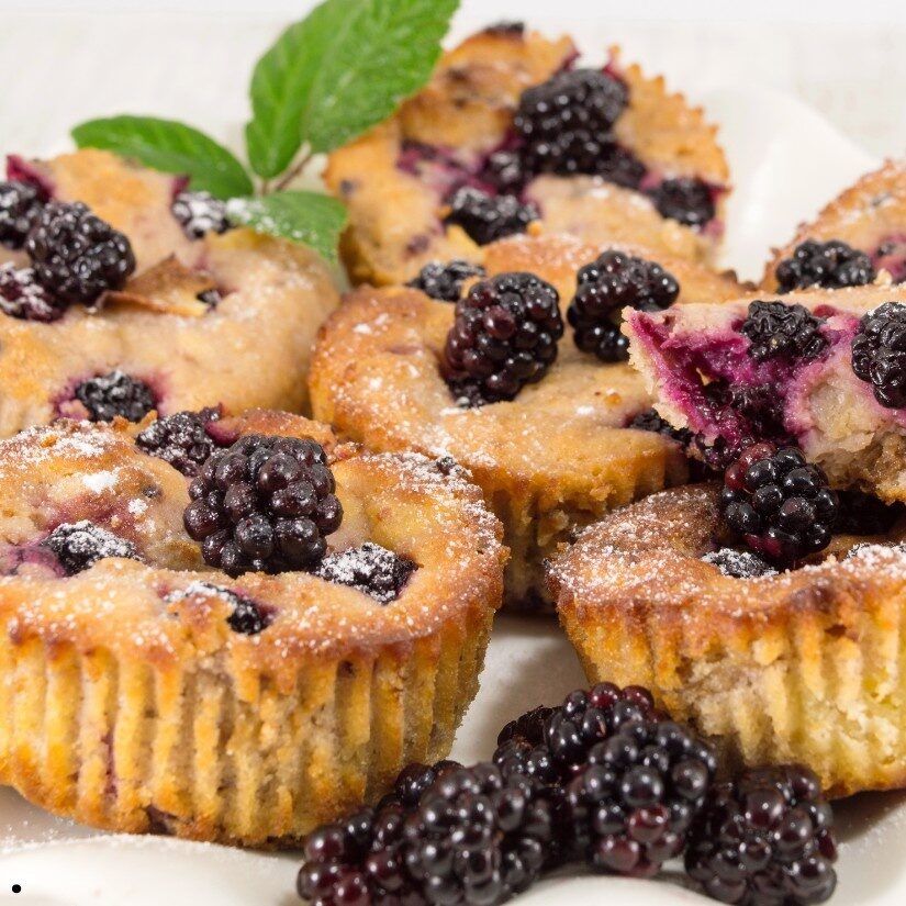 Low Carb Blackberry Muffins 1
