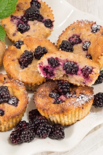 Low Carb Blackberry Muffins
