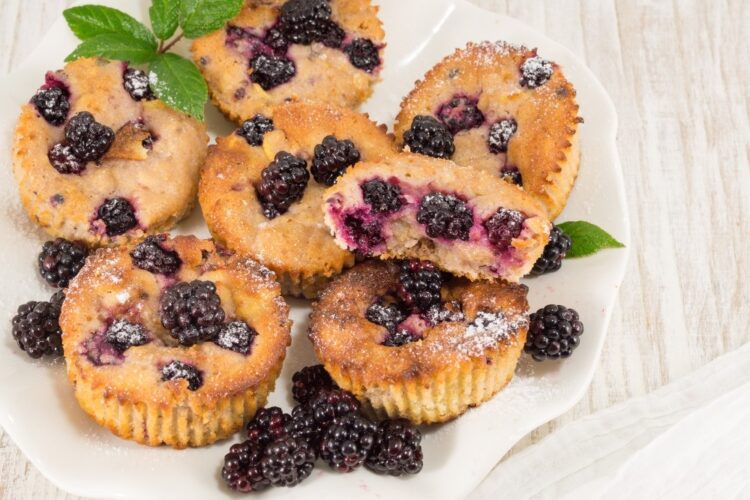 Low Carb Blackberry Muffins